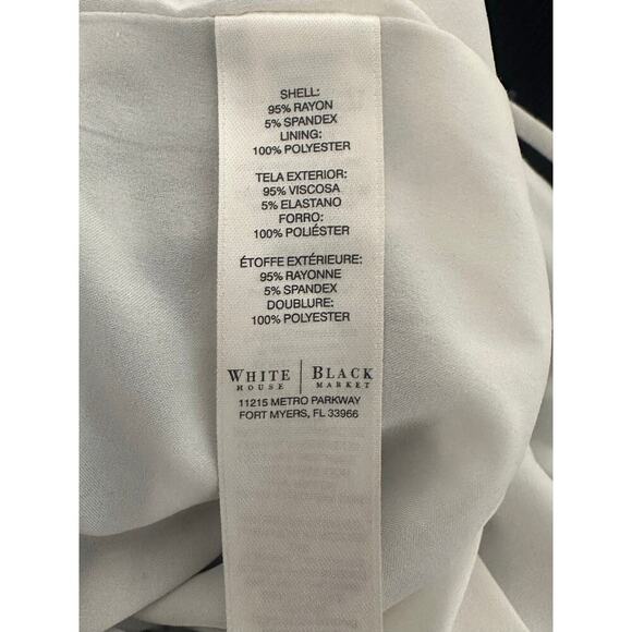 White House Black Market Striped Pencil Skirt Size 10 – Nautical Black White - Picture 6 of 8